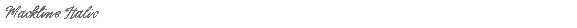 Sample characters Mackline Font